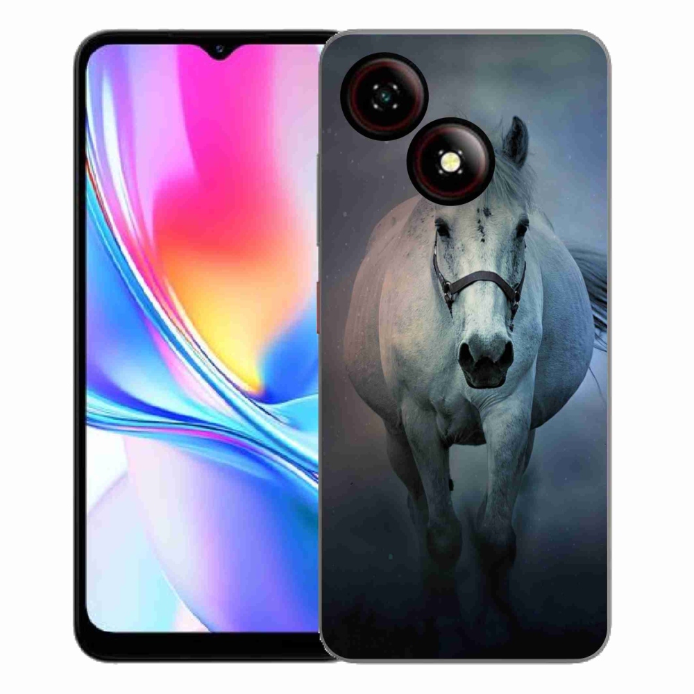 Gélový kryt mmCase na ZTE Blade A35E - bežiaci biely kôň