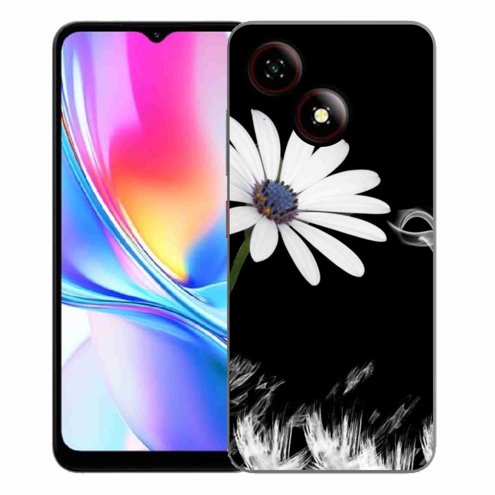 Gélový kryt mmCase na ZTE Blade A35E - biely kvet