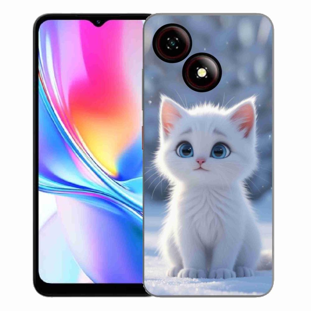 Gélový kryt mmCase na ZTE Blade A35E - biele mačiatko 3