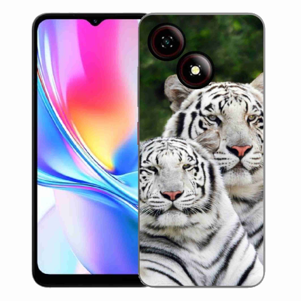 Gélový kryt mmCase na ZTE Blade A35E - bieli tigre