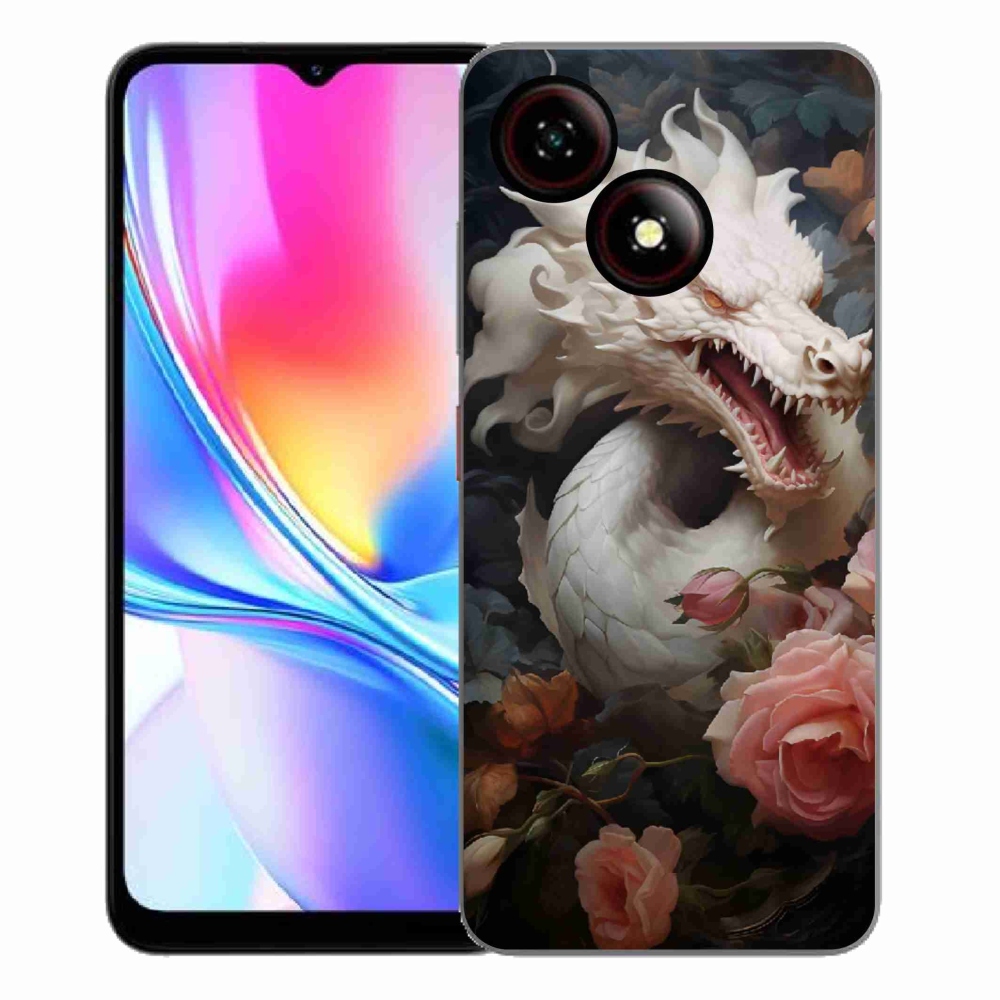 Gélový kryt mmCase na ZTE Blade A35E - biely drak