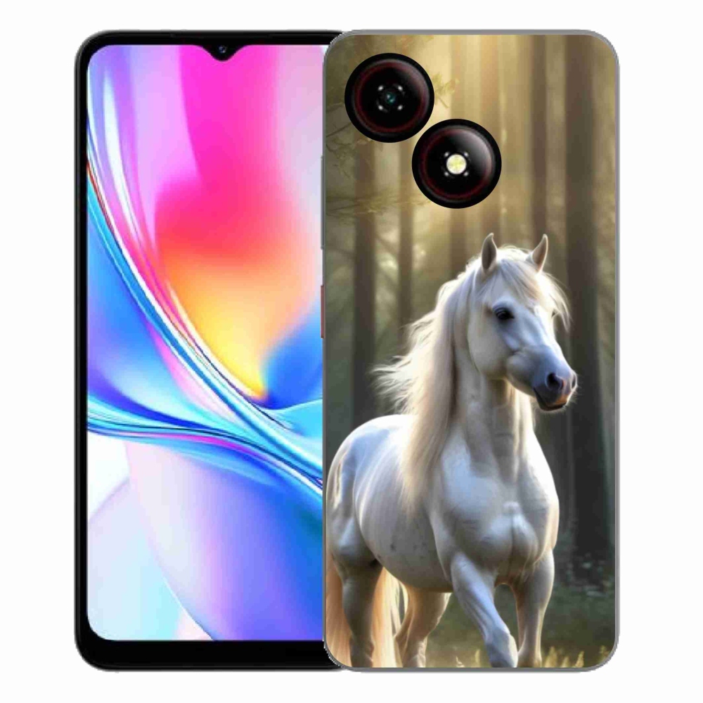 Gélový kryt mmCase na ZTE Blade A35E - biely kôň 3