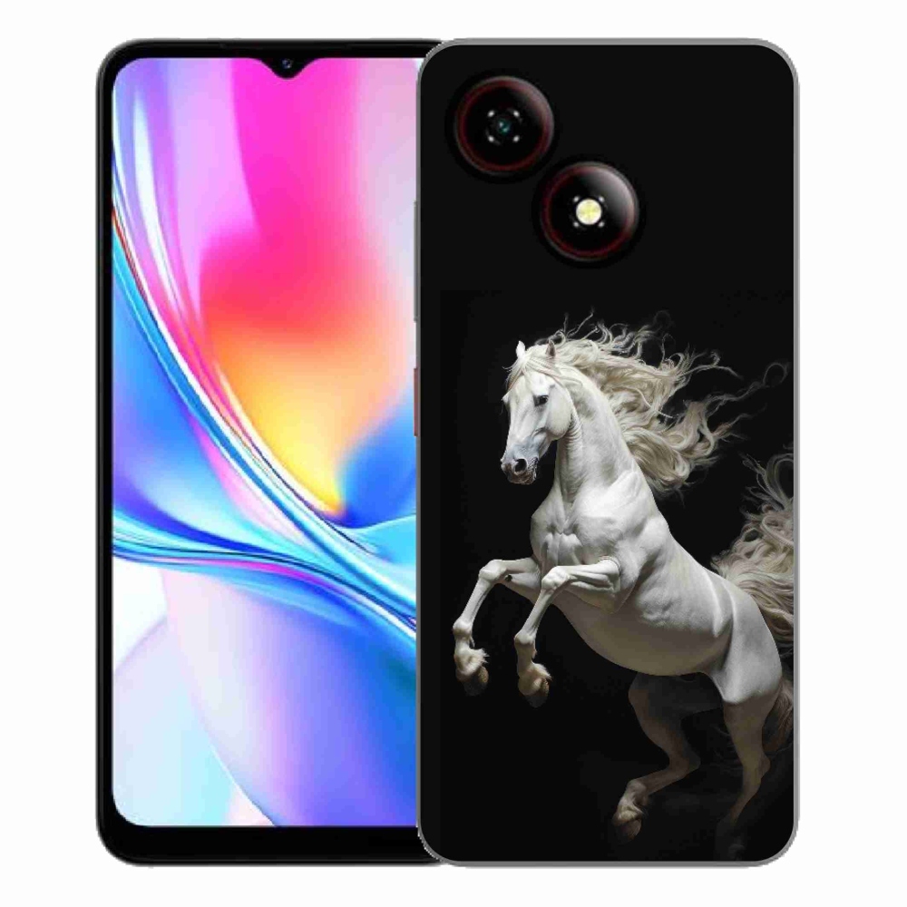 Gélový kryt mmCase na ZTE Blade A35E - biely kôň 4