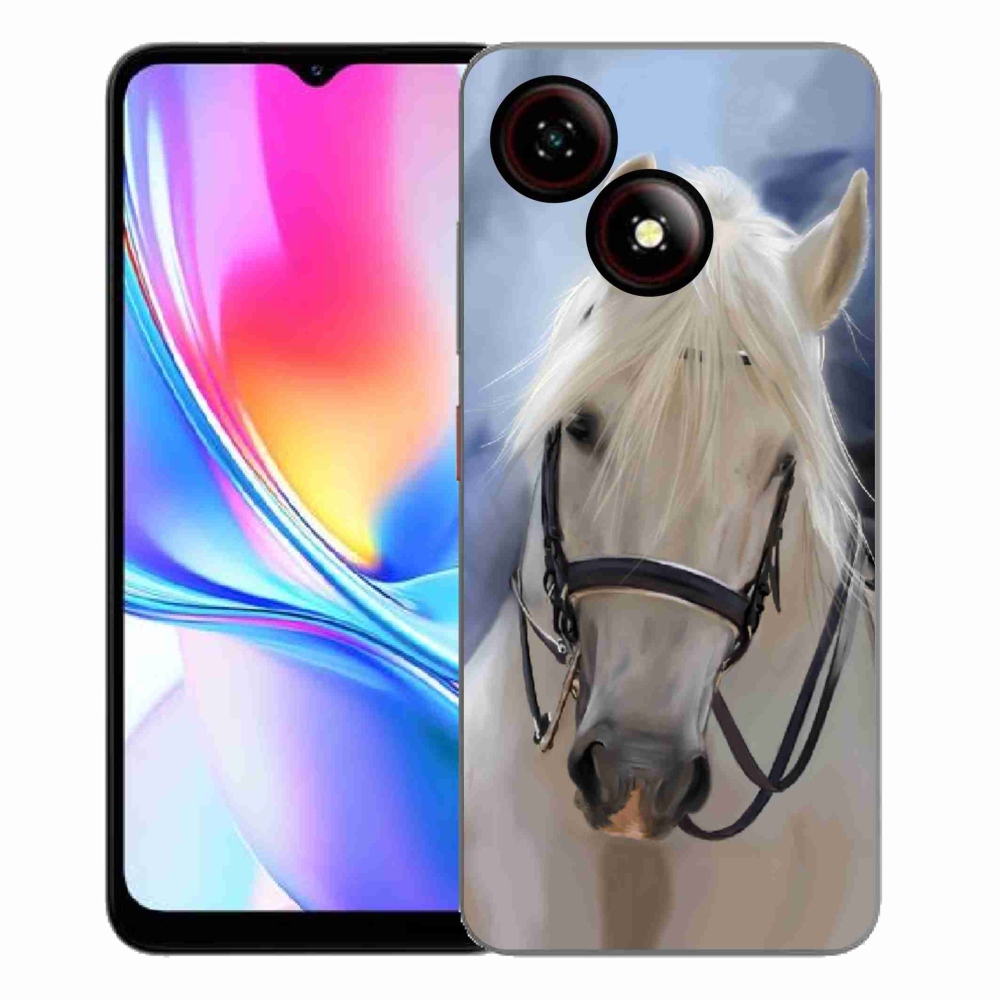 Gélový kryt mmCase na ZTE Blade A35E - biely kôň