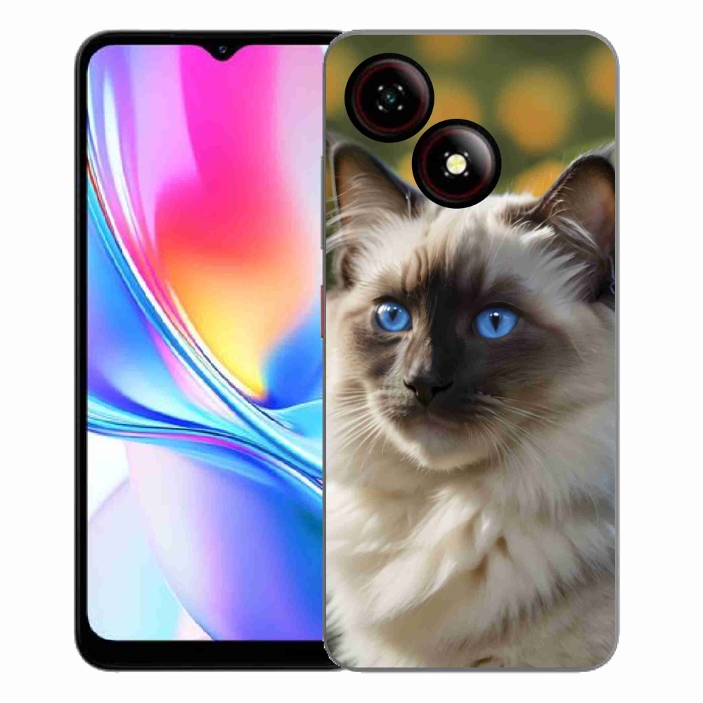 Gélový kryt mmCase na ZTE Blade A35E - biely ragdoll