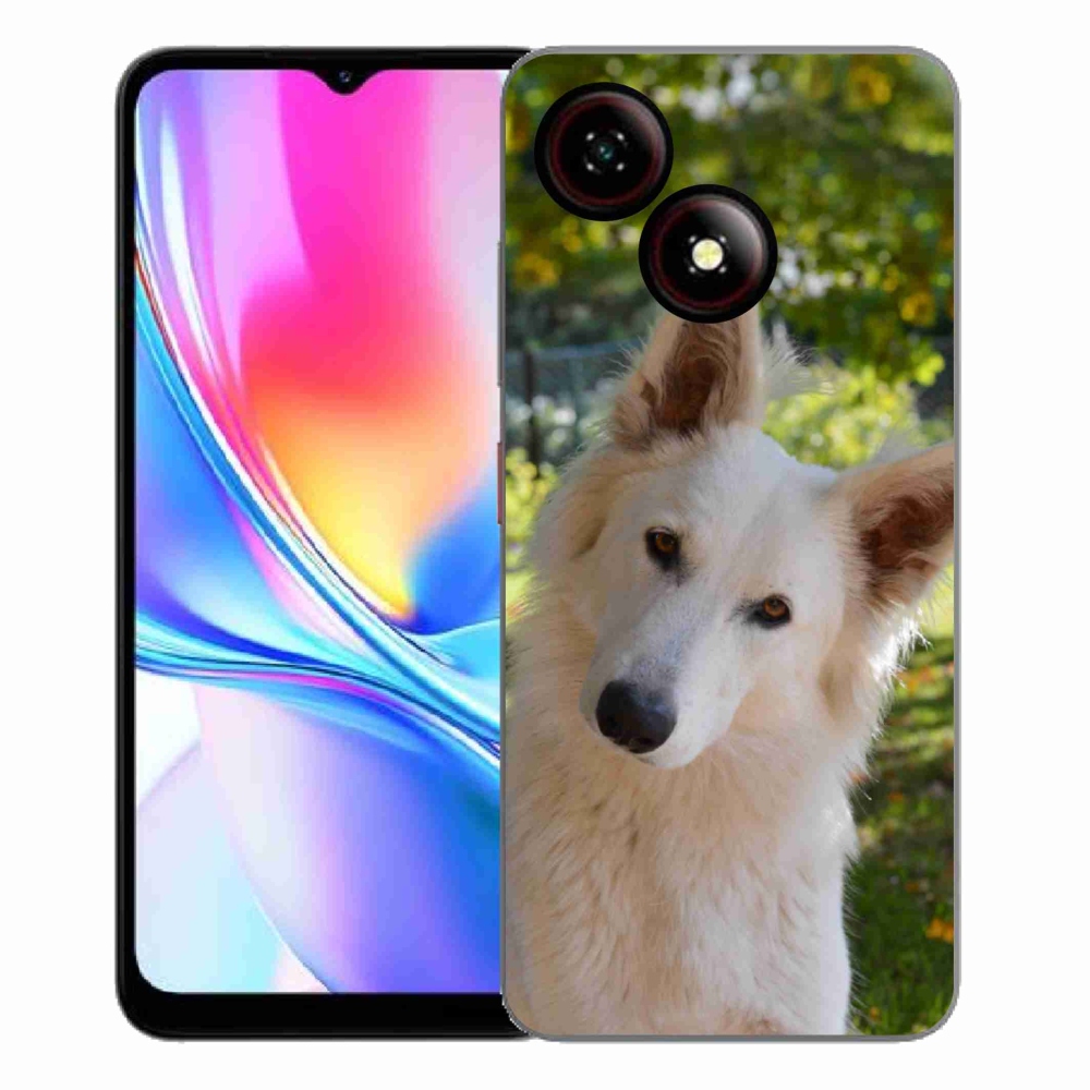 Gélový kryt mmCase na ZTE Blade A35E - biely švajčiarsky ovčiak 1