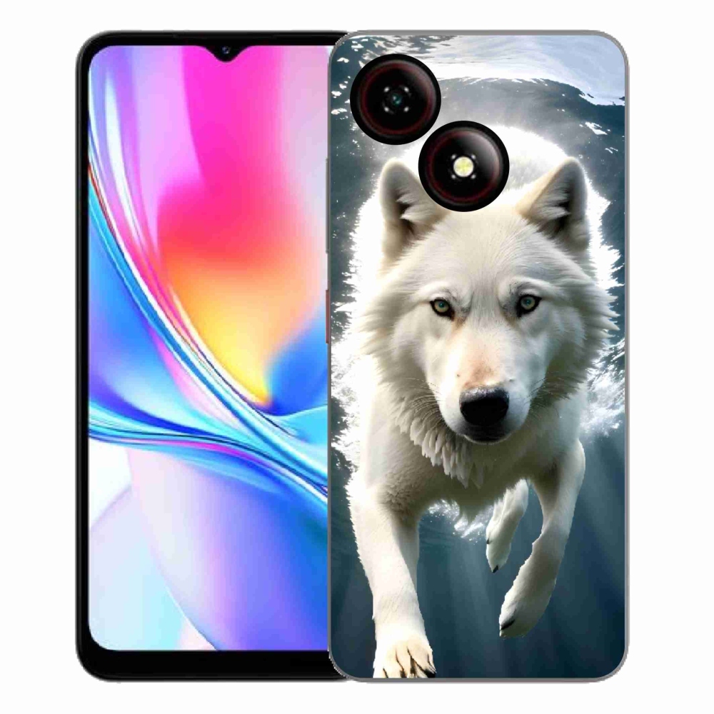 Gélový kryt mmCase na ZTE Blade A35E - biely vlk