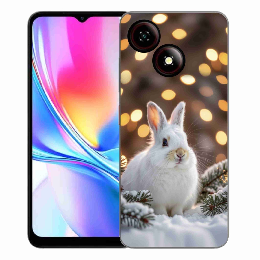 Gélový kryt mmCase na ZTE Blade A35E - biely zajac