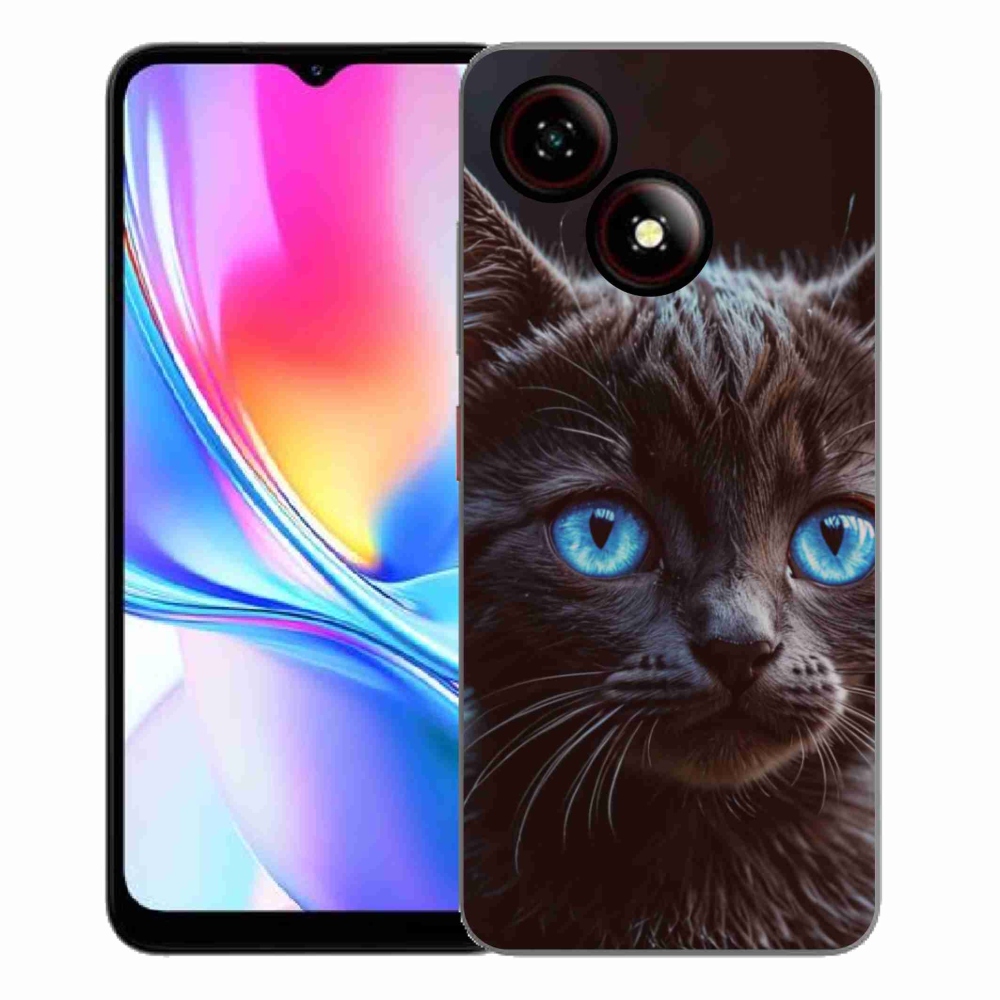 Gélový kryt mmCase na ZTE Blade A35E - čierne mačiatko 2