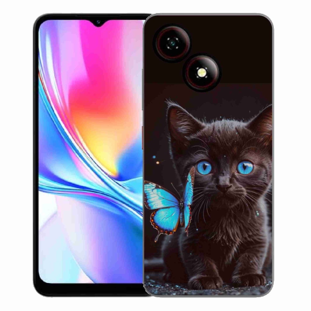 Gélový kryt mmCase na ZTE Blade A35E - čierne mačiatko 3