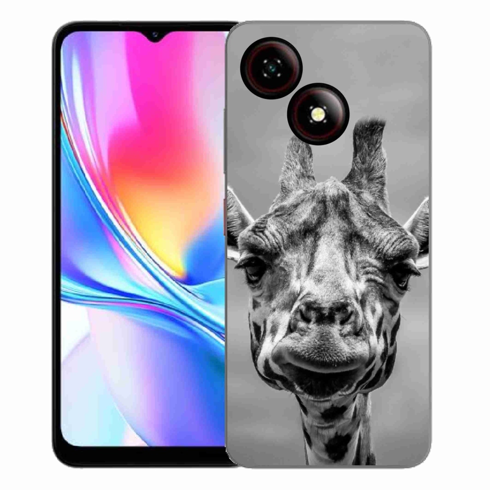 Gélový kryt mmCase na ZTE Blade A35E - čiernobiela žirafa
