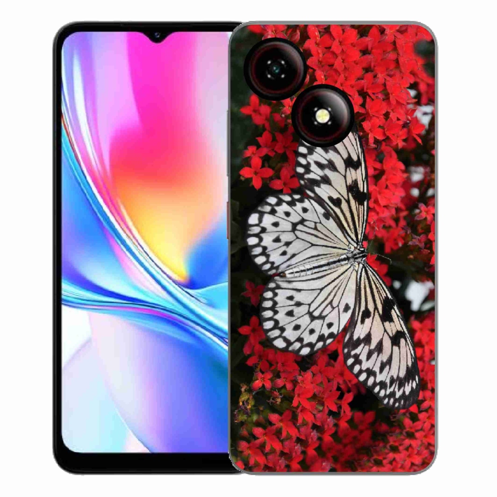 Gélový kryt mmCase na ZTE Blade A35E - čiernobiely motýľ 1