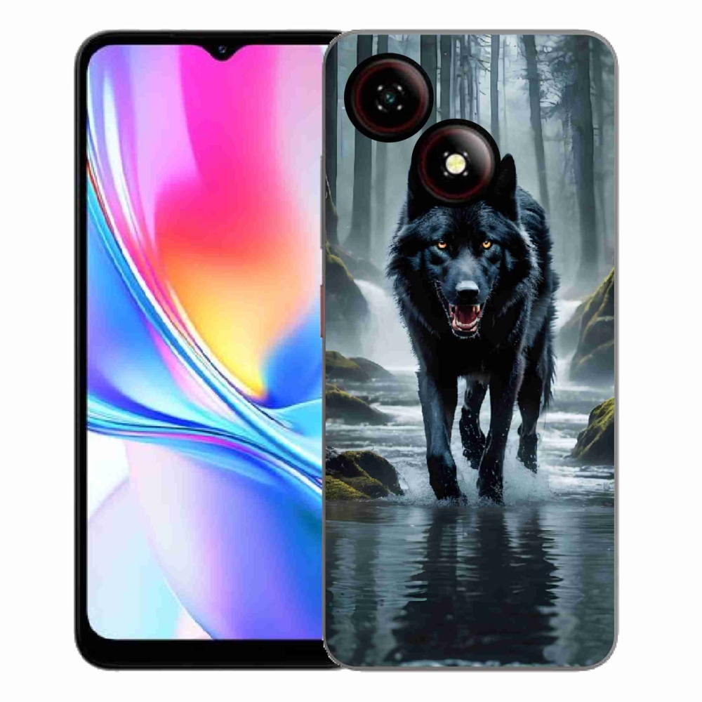 Gélový kryt mmCase na ZTE Blade A35E - čierny vlk