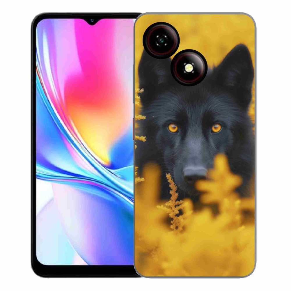 Gélový kryt mmCase na ZTE Blade A35E - čierny vlk 2