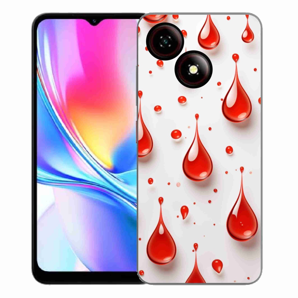 Gélový kryt mmCase na ZTE Blade A35E - červené kvapky