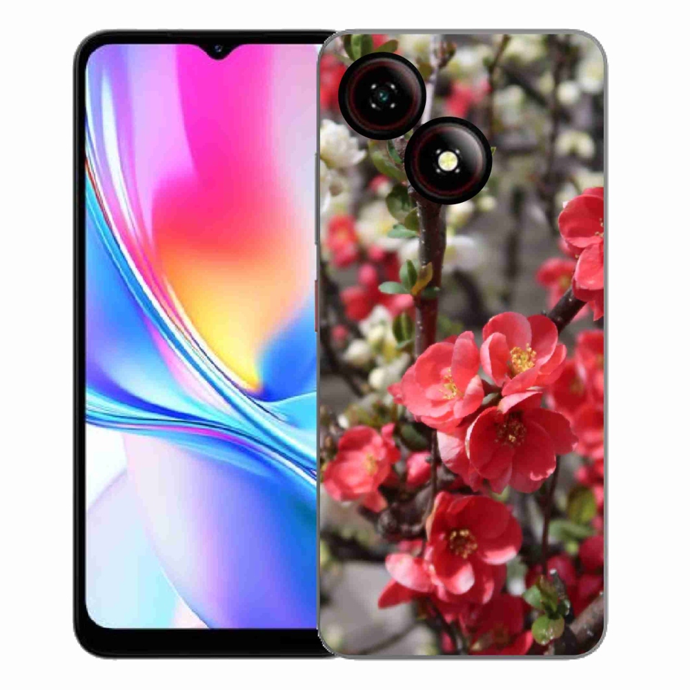 Gélový kryt mmCase na ZTE Blade A35E - červené kvety