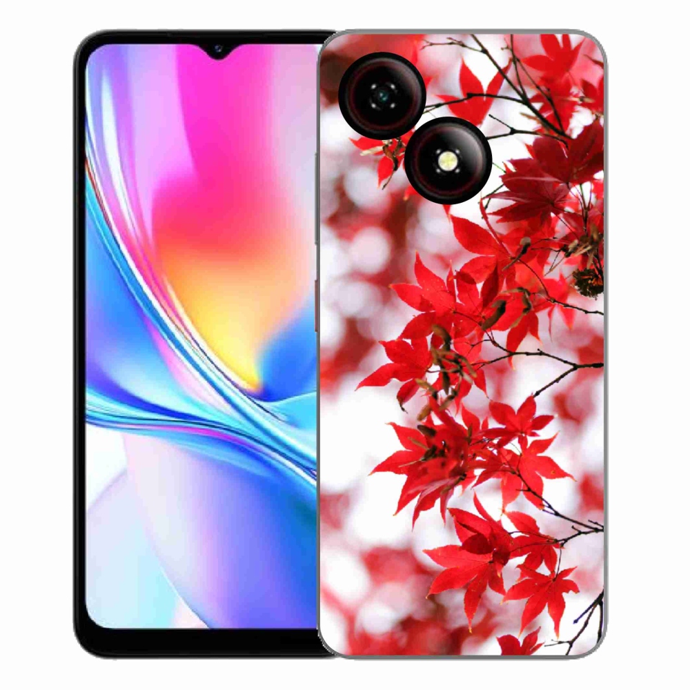Gélový kryt mmCase na ZTE Blade A35E - červené listy