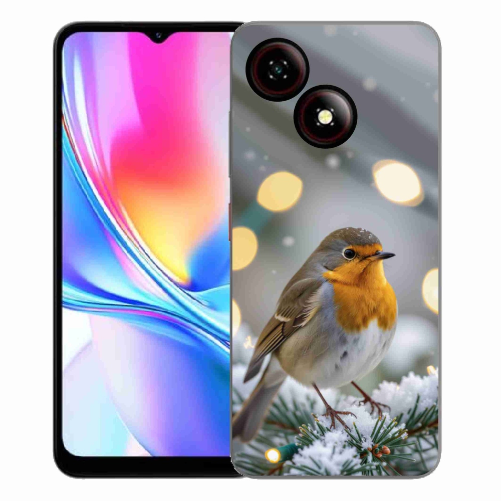 Gélový kryt mmCase na ZTE Blade A35E - červienka v zime