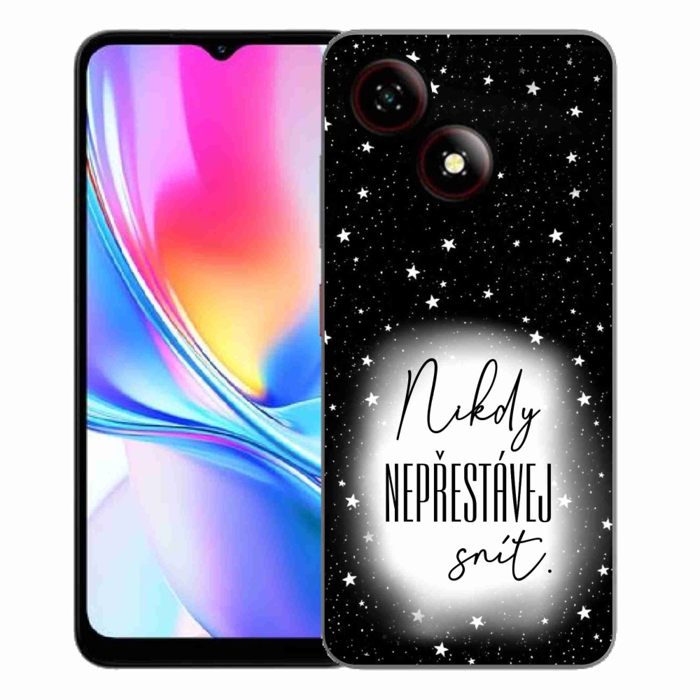Gélový kryt mmCase na ZTE Blade A35E - citát 1 bieločierne pozadie
