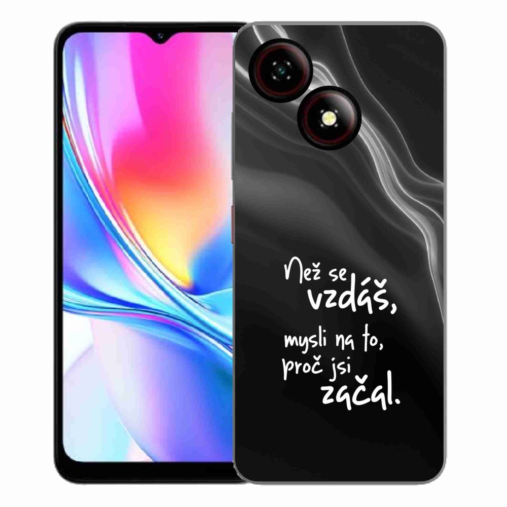 Gélový kryt mmCase na ZTE Blade A35E - citát 2 čierne pozadie