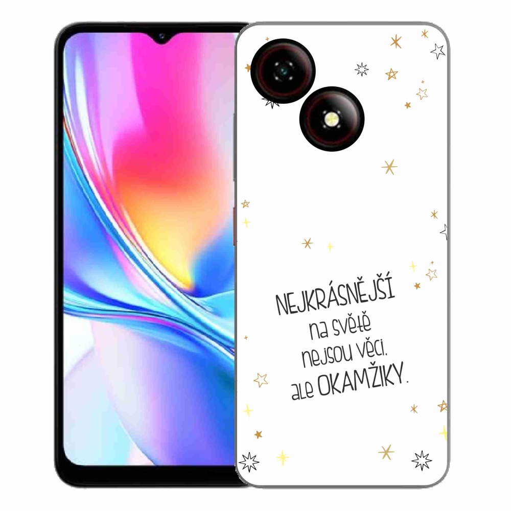 Gélový kryt mmCase na ZTE Blade A35E - citát 4 biele pozadie