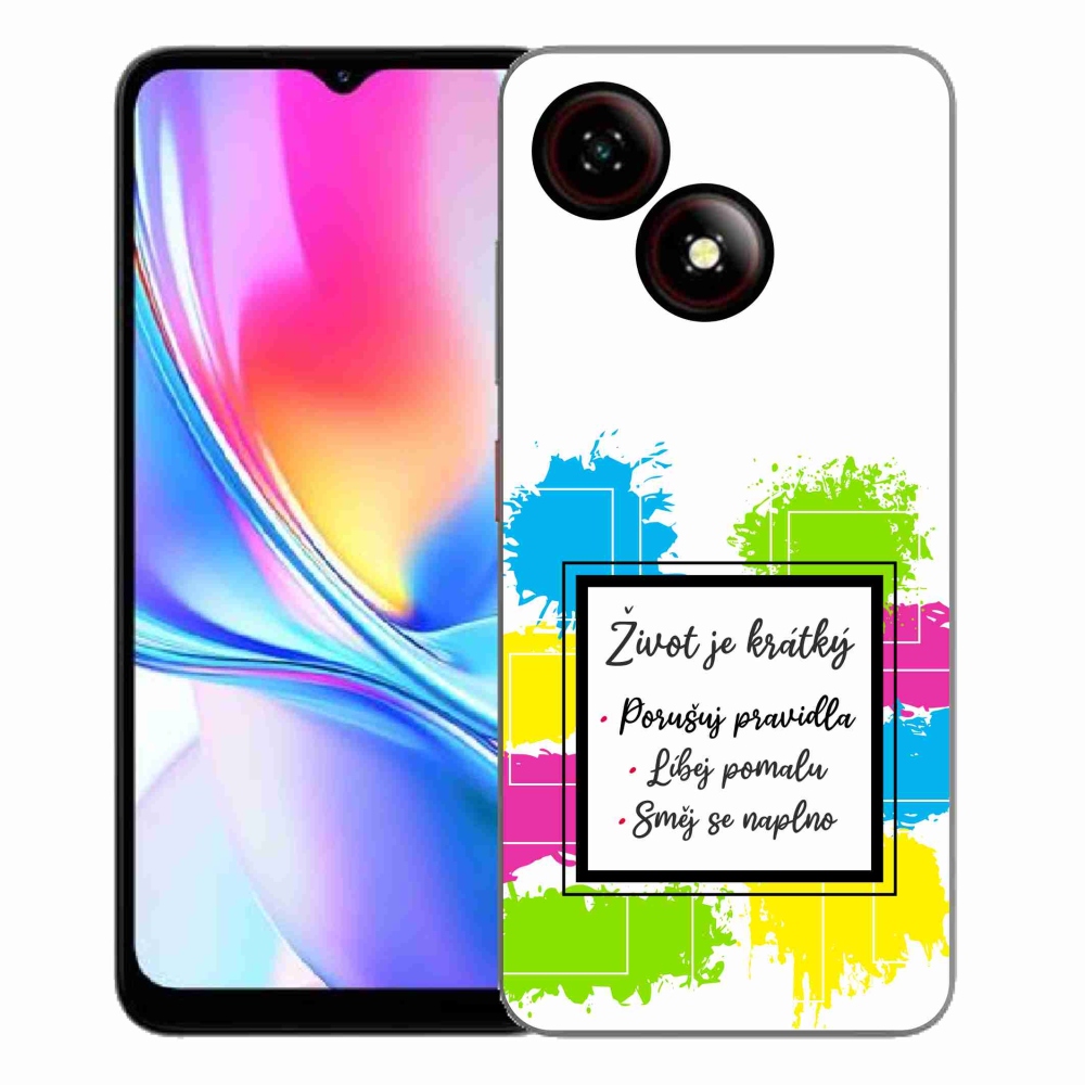 Gélový kryt mmCase na ZTE Blade A35E - citát 5 biele pozadie