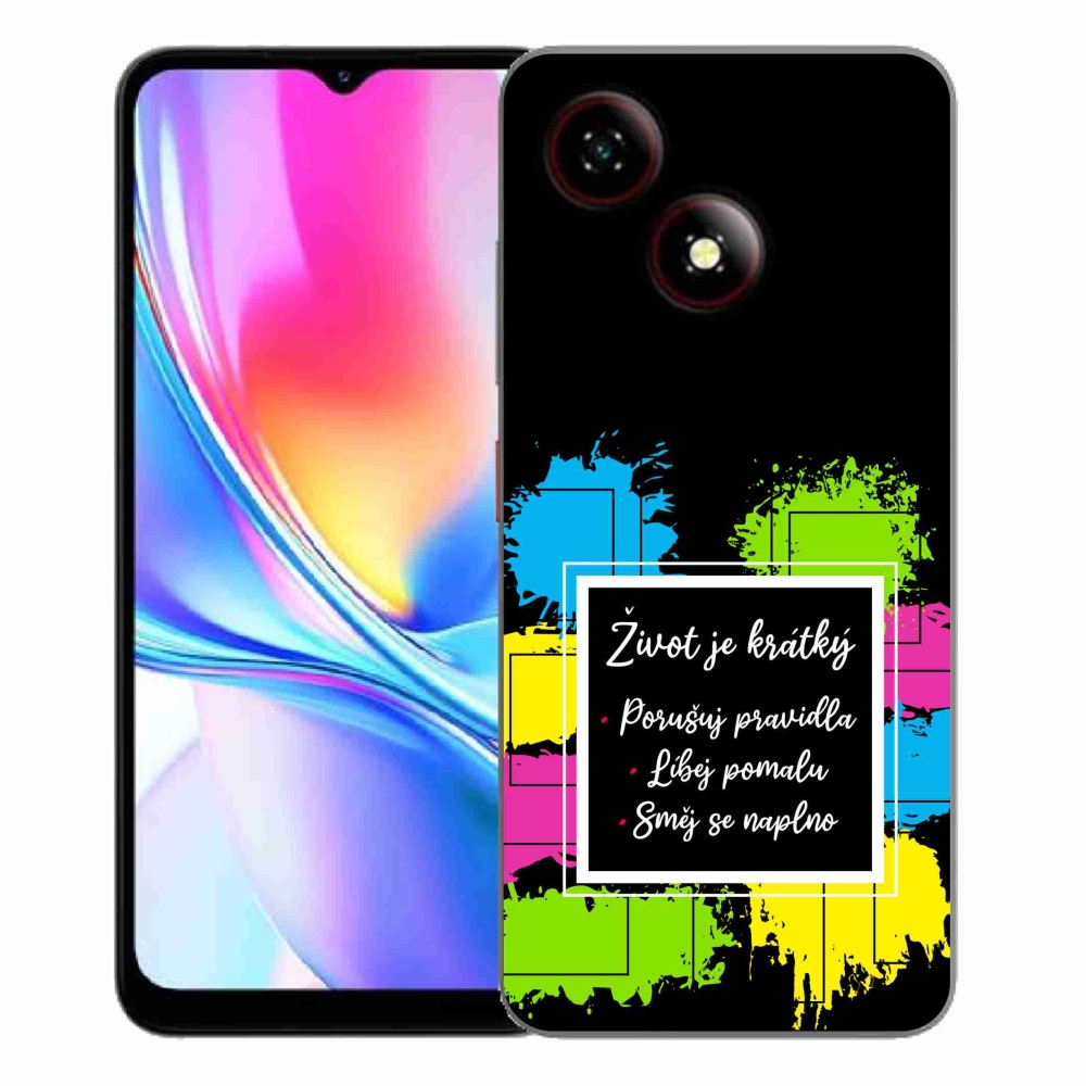 Gélový kryt mmCase na ZTE Blade A35E - citát 5 čierne pozadie