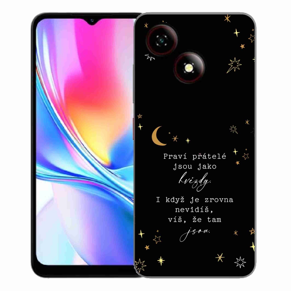 Gélový kryt mmCase na ZTE Blade A35E - citát 6 čierne pozadie