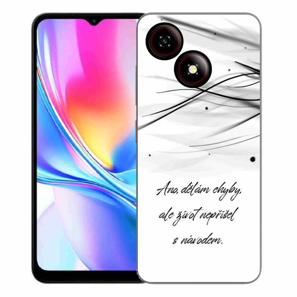 Gélový kryt mmCase na ZTE Blade A35E - citát biele pozadie