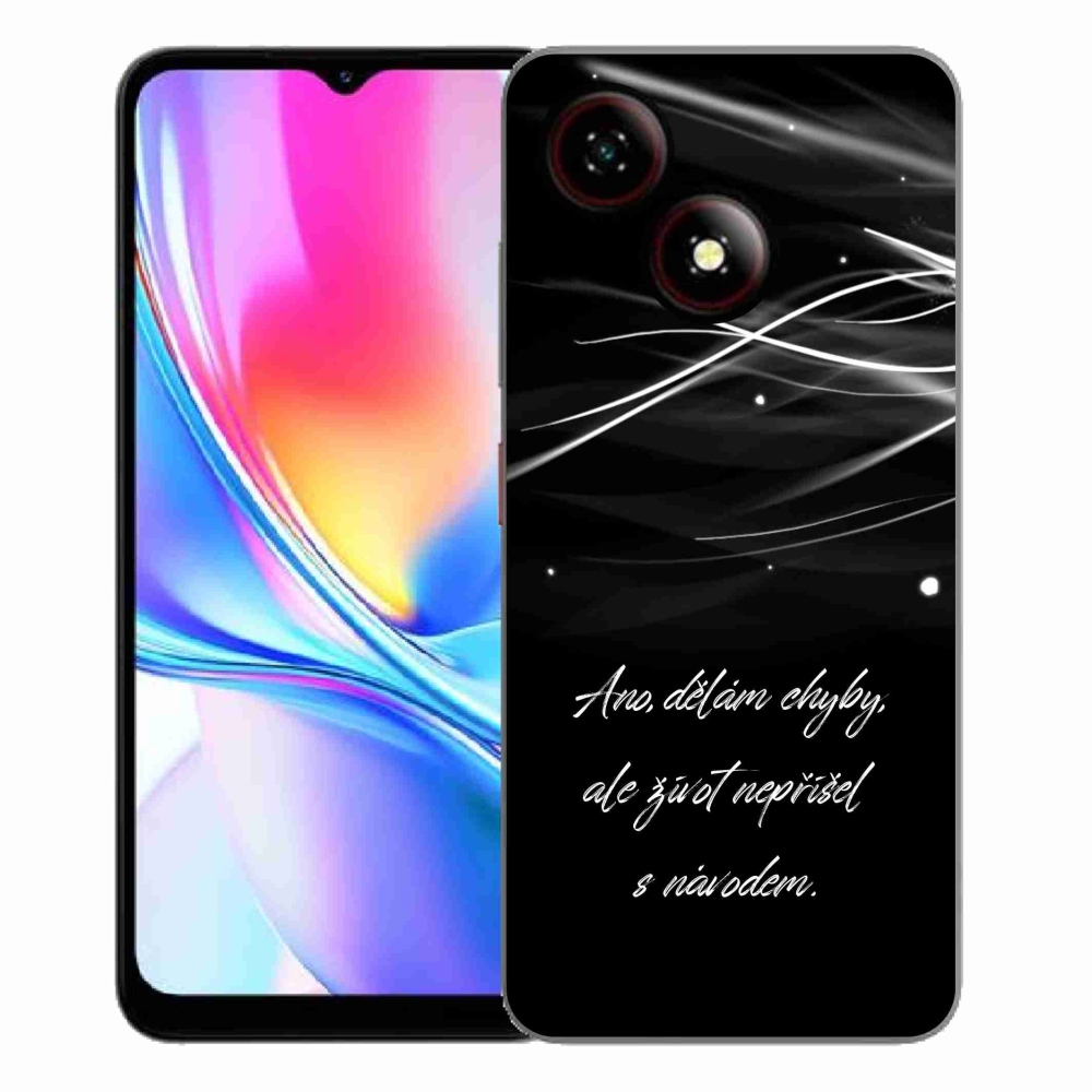 Gélový kryt mmCase na ZTE Blade A35E - citát čierne pozadie
