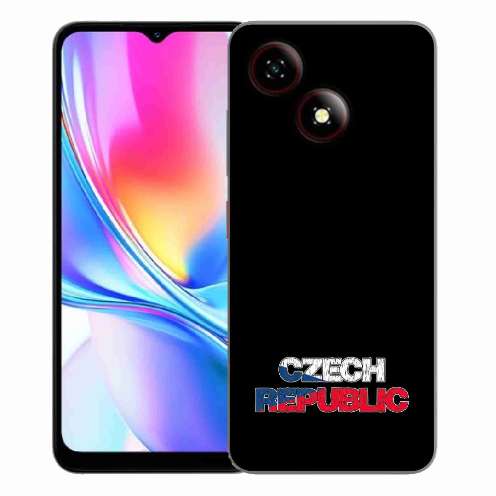 Gélový kryt mmCase na ZTE Blade A35E - Slovak Republic čierne pozadie