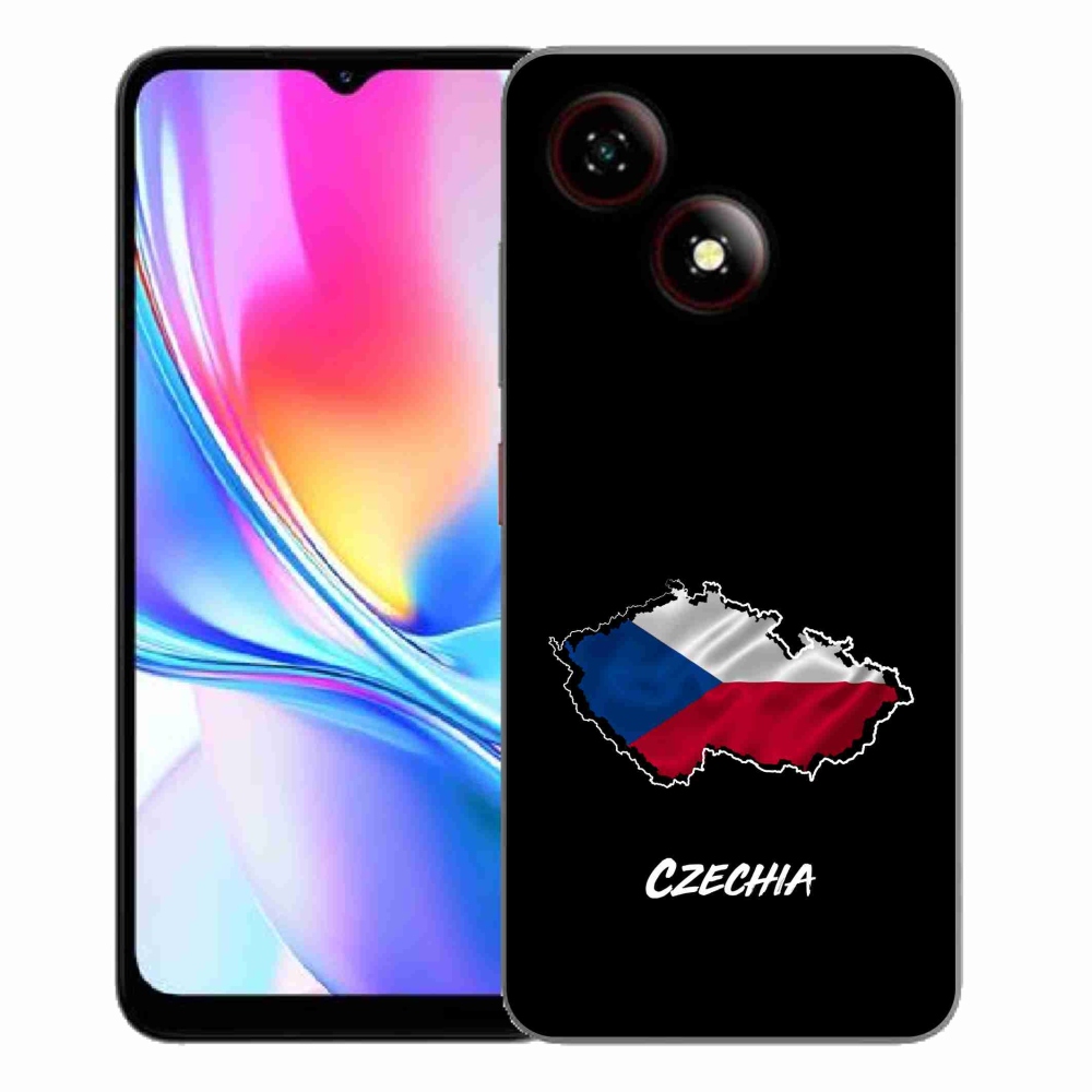 Gélový kryt mmCase na ZTE Blade A35E - Slovakia čierne pozadie