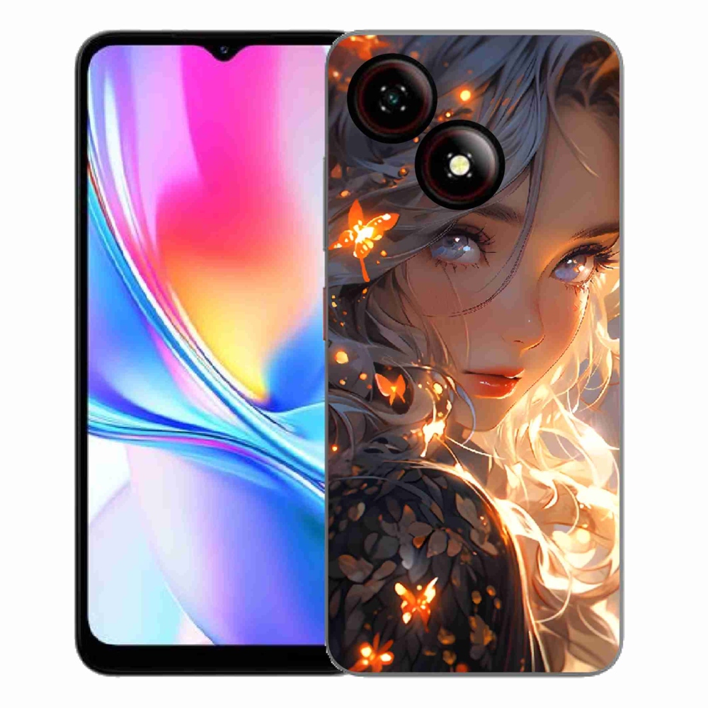 Gélový kryt mmCase na ZTE Blade A35E - dievča a motýle