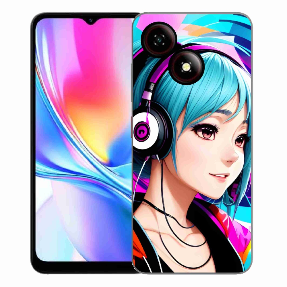 Gélový kryt mmCase na ZTE Blade A35E - dievča so slúchadlami