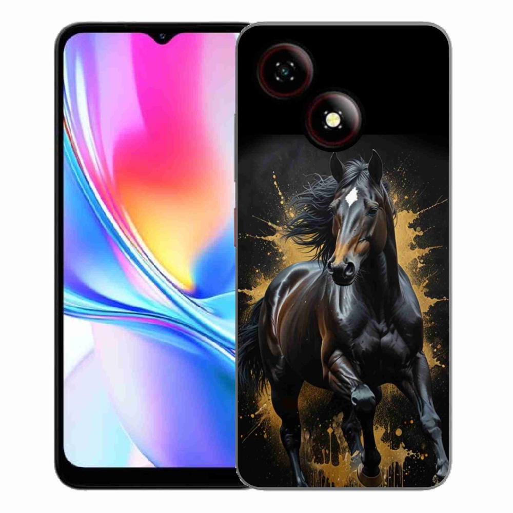 Gélový kryt mmCase na ZTE Blade A35E - elegantný čierny žrebec