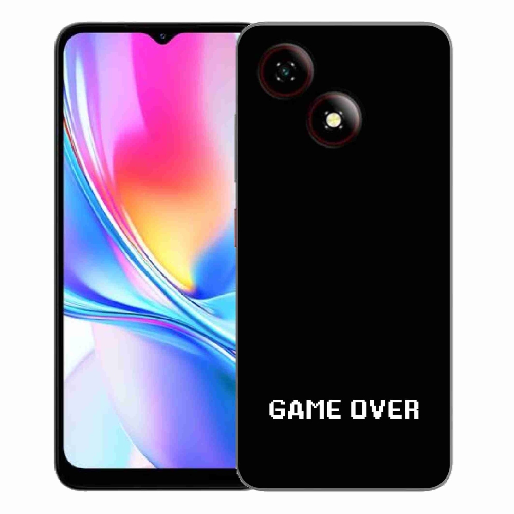 Gélový kryt mmCase na ZTE Blade A35E - game over čierne pozadie