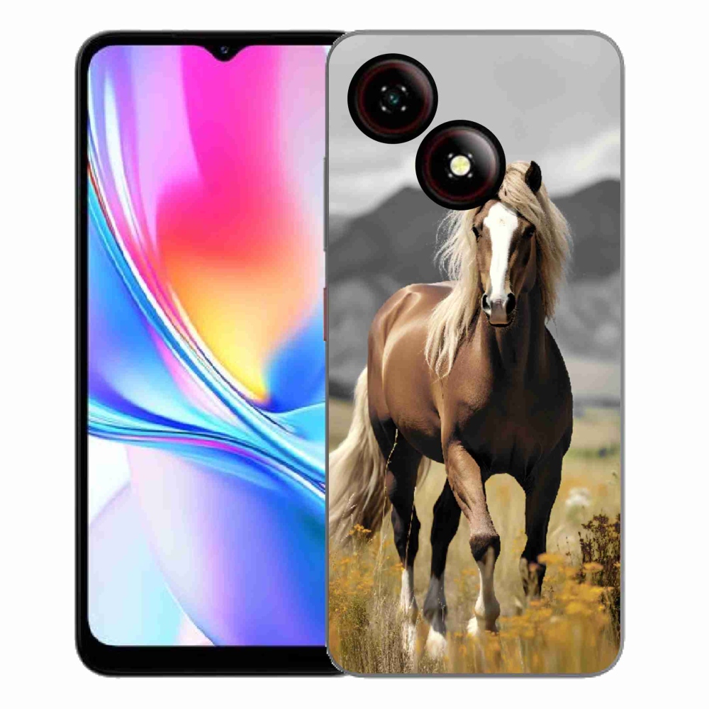 Gélový kryt mmCase na ZTE Blade A35E - hnedý kôň 1