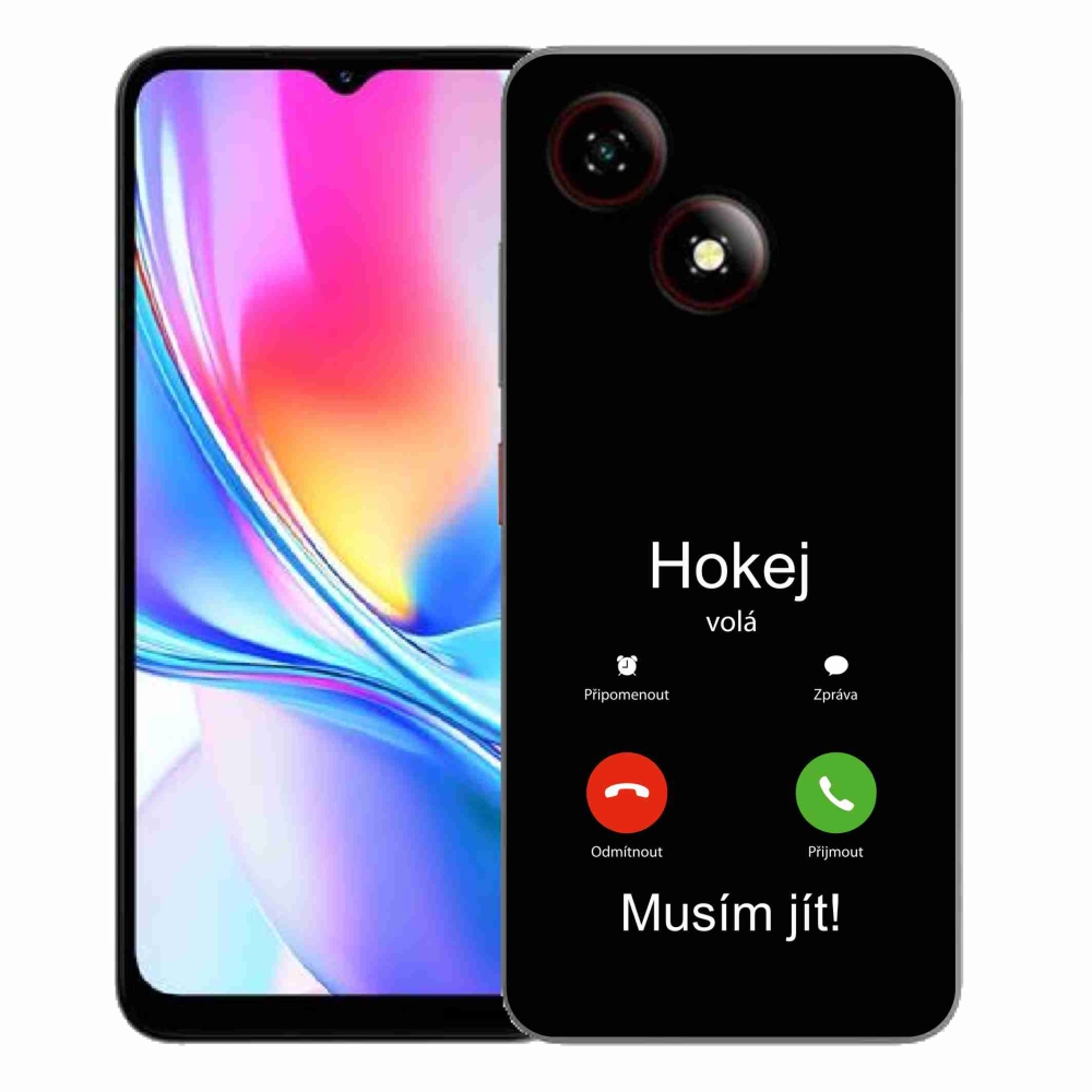Gélový kryt mmCase na ZTE Blade A35E - hokej volá čierne pozadie