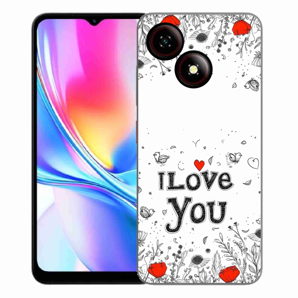 Gélový kryt mmCase na ZTE Blade A35E - I love you biele pozadie