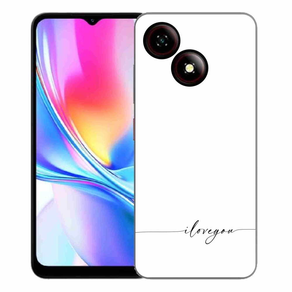 Gélový kryt mmCase na ZTE Blade A35E - I love you biele pozadie