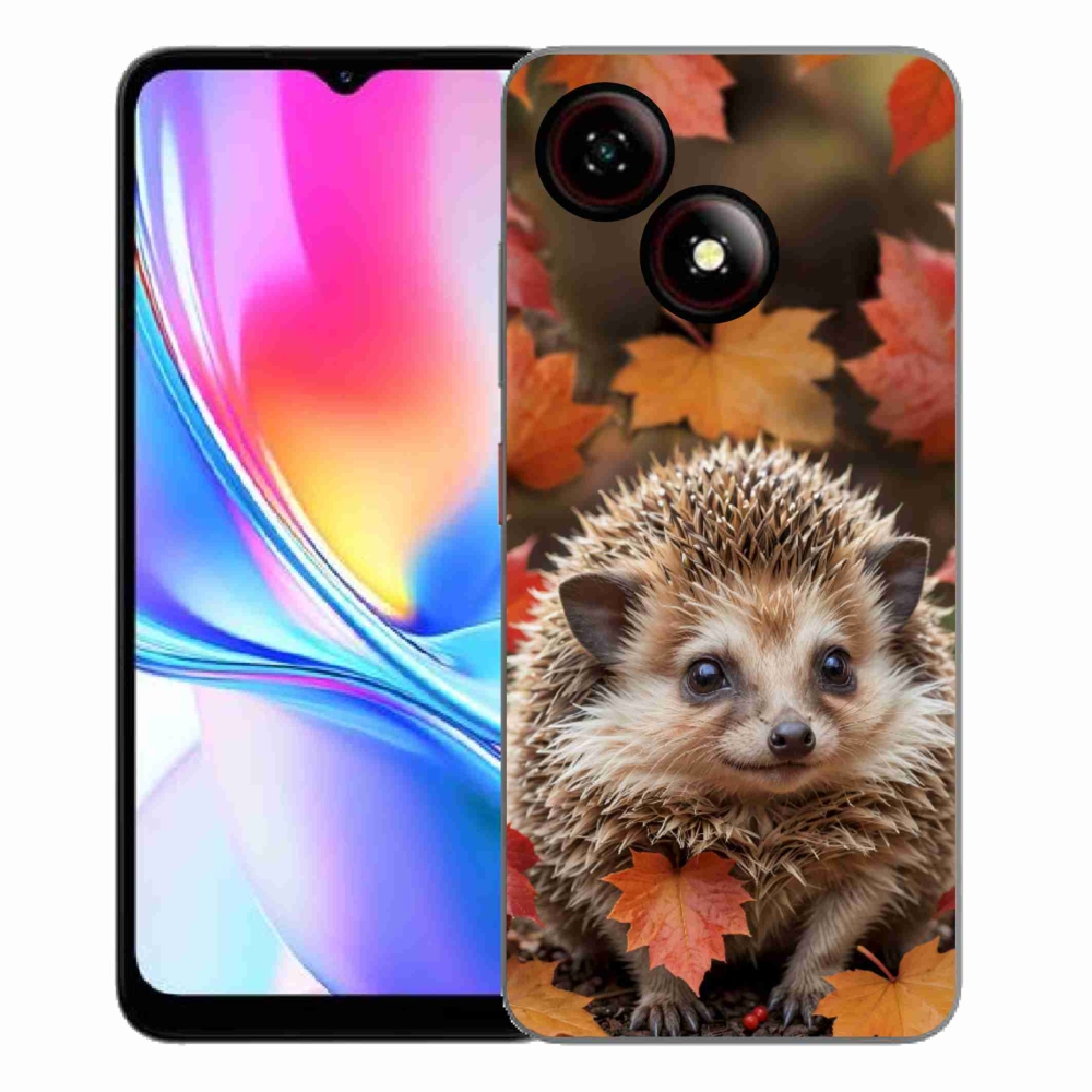 Gélový kryt mmCase na ZTE Blade A35E - ježko v lístii