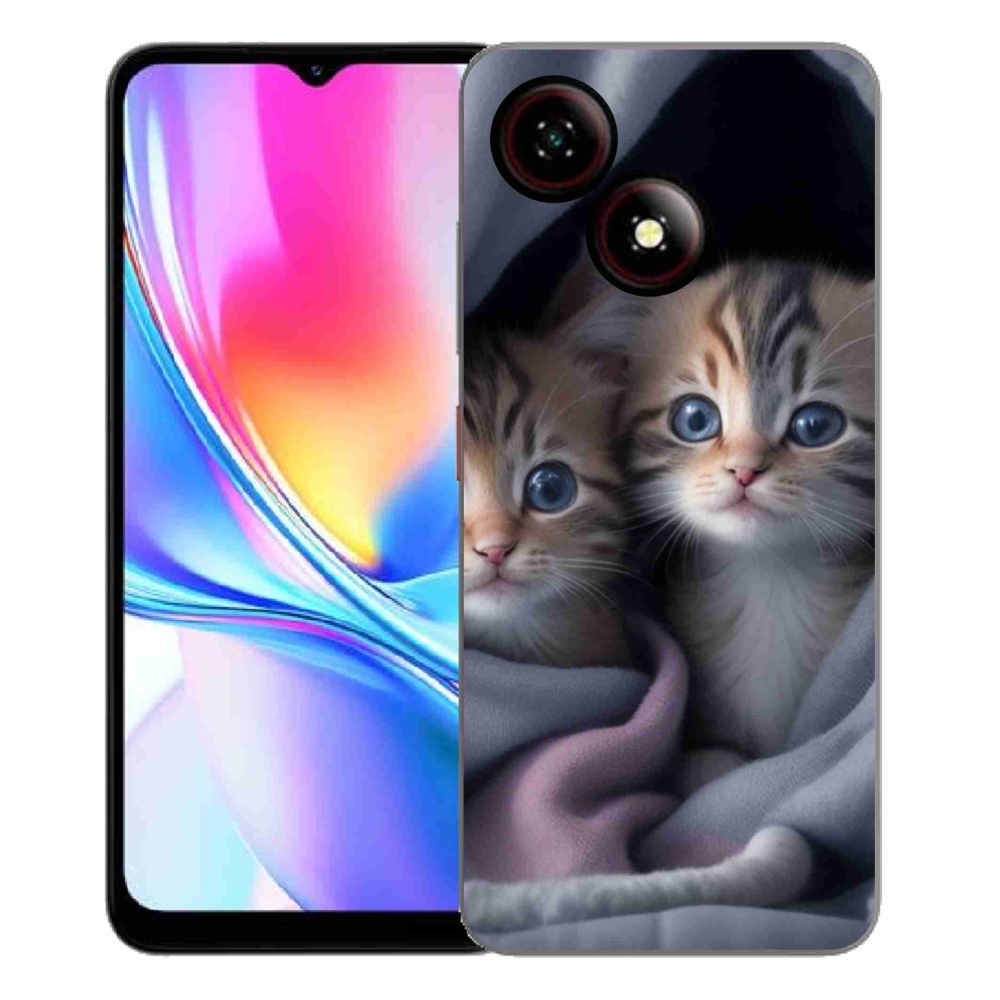Gélový kryt mmCase na ZTE Blade A35E - mačacie duo 2