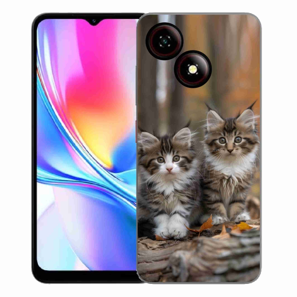 Gélový kryt mmCase na ZTE Blade A35E - mačacie duo 3