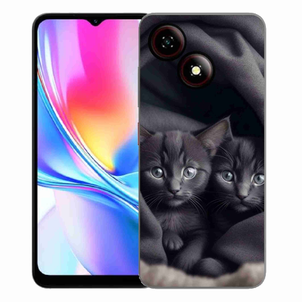 Gélový kryt mmCase na ZTE Blade A35E - mačacie duo