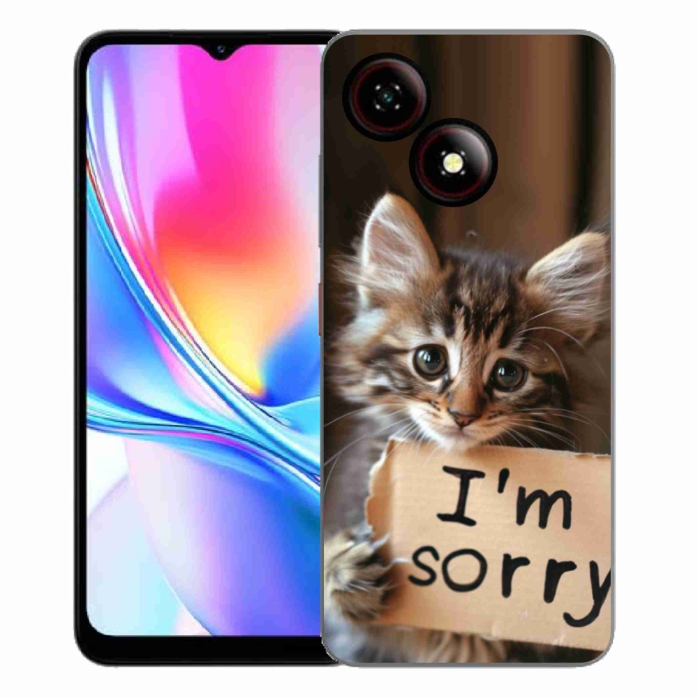 Gélový kryt mmCase na ZTE Blade A35E - mačacie ospravedlnenie