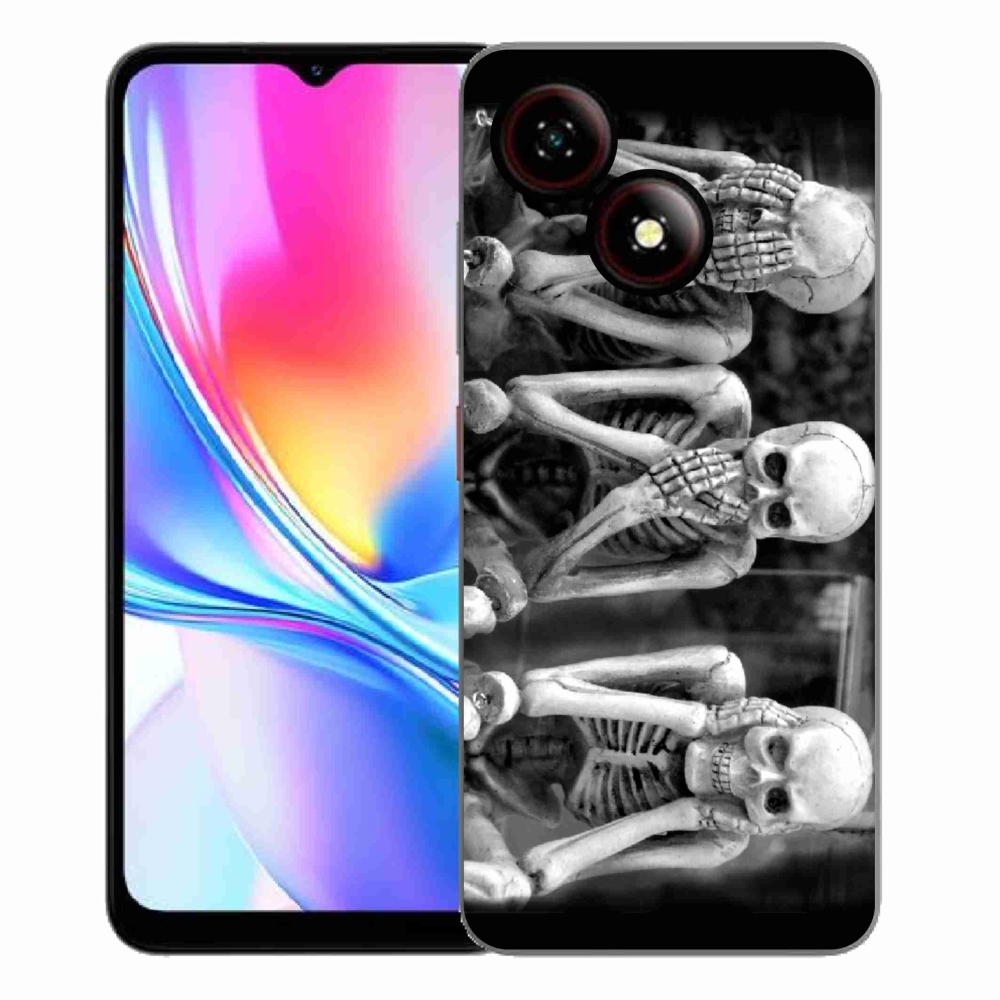 Gélový kryt mmCase na ZTE Blade A35E - kostlivci