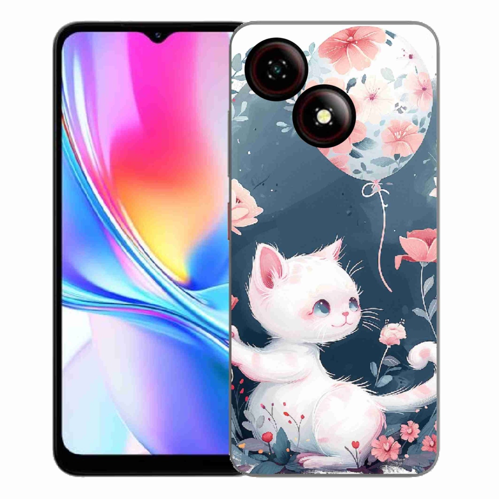 Gélový kryt mmCase na ZTE Blade A35E - mačiatko s balónikom