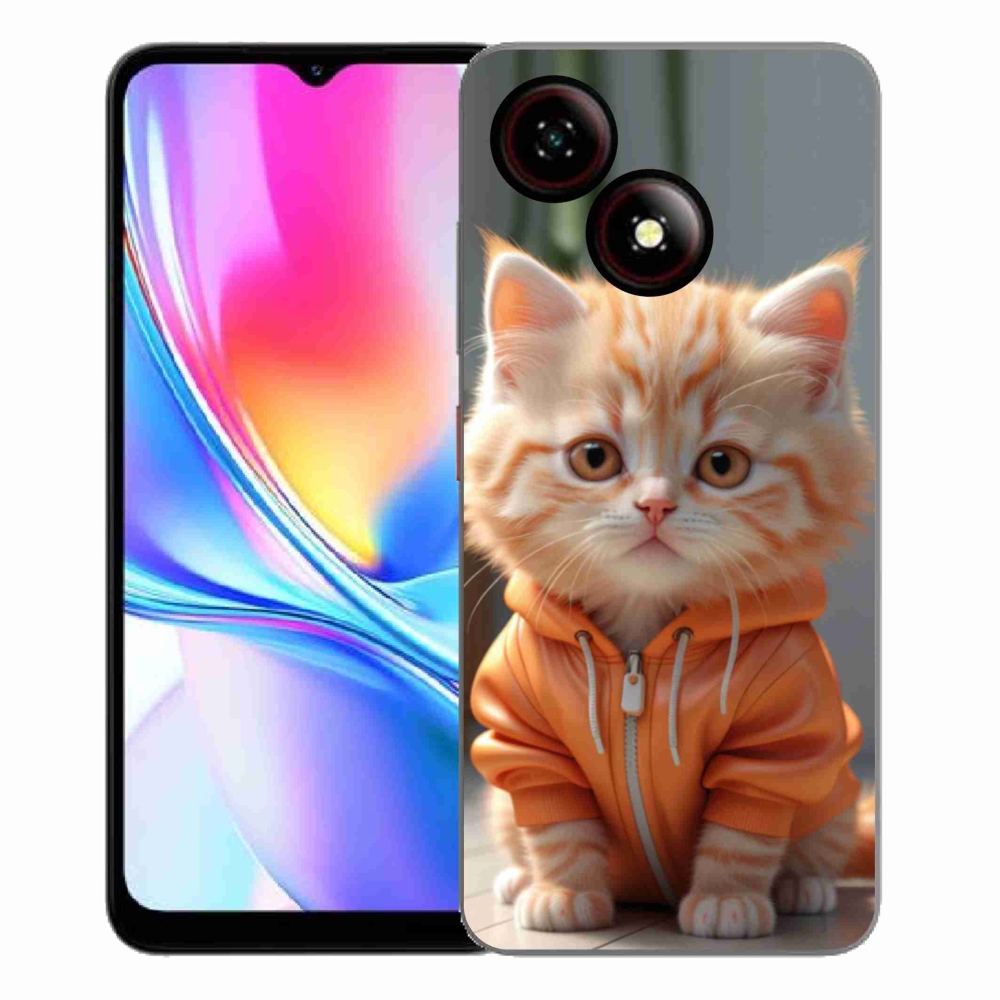 Gélový kryt mmCase na ZTE Blade A35E - mačiatko v mikine