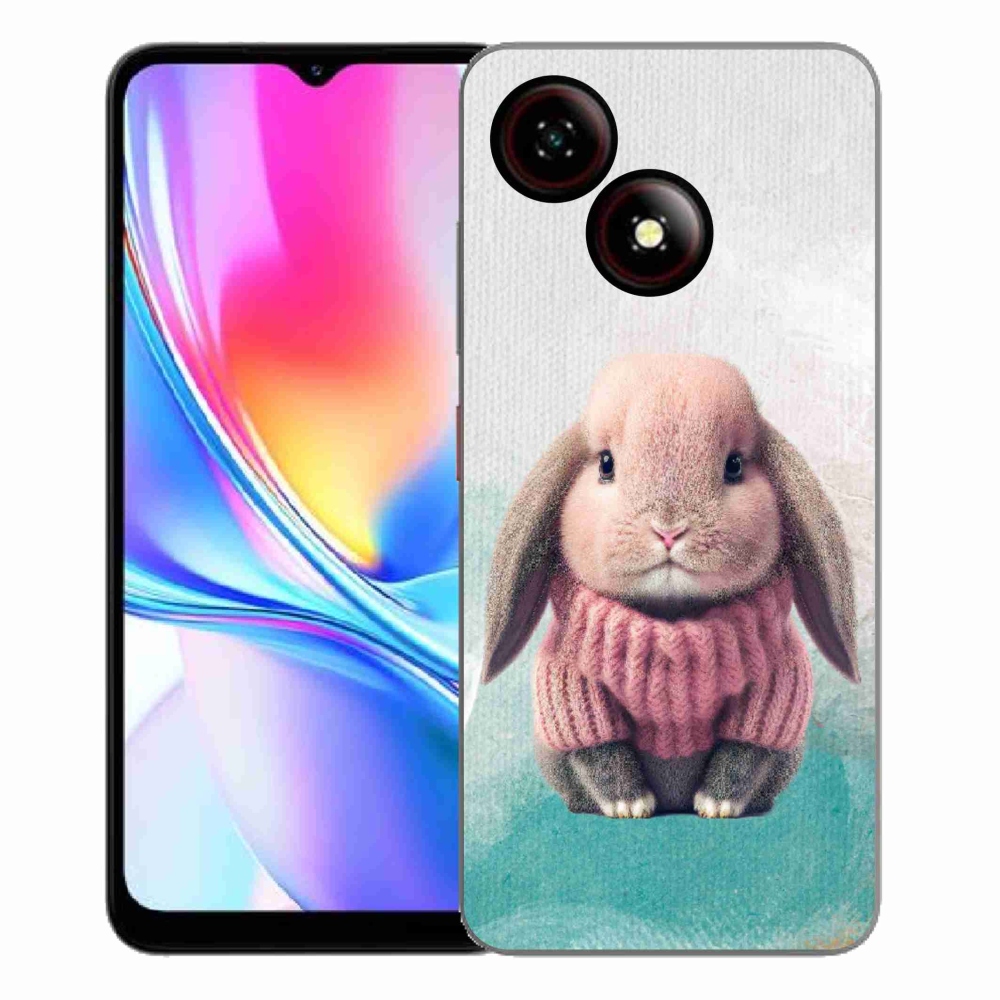 Gélový kryt mmCase na ZTE Blade A35E - zajačik vo svetri