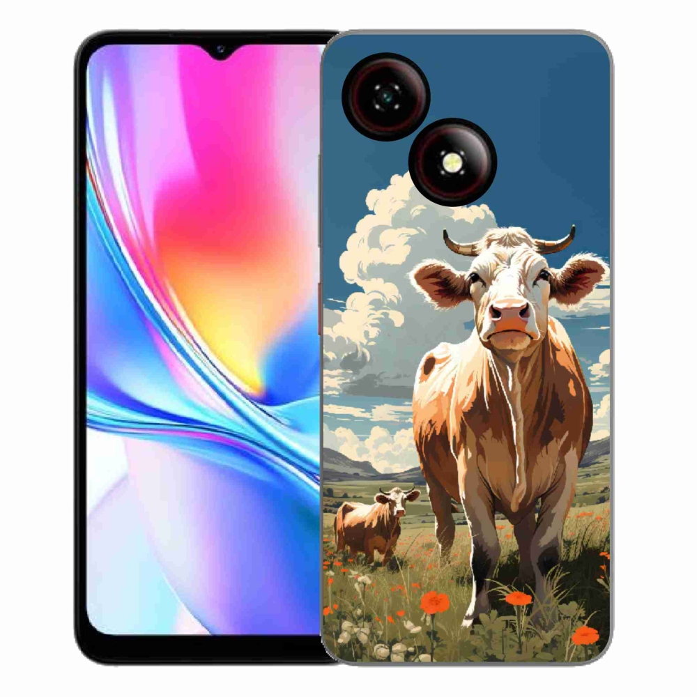 Gélový kryt mmCase na ZTE Blade A35E - kravy na lúke